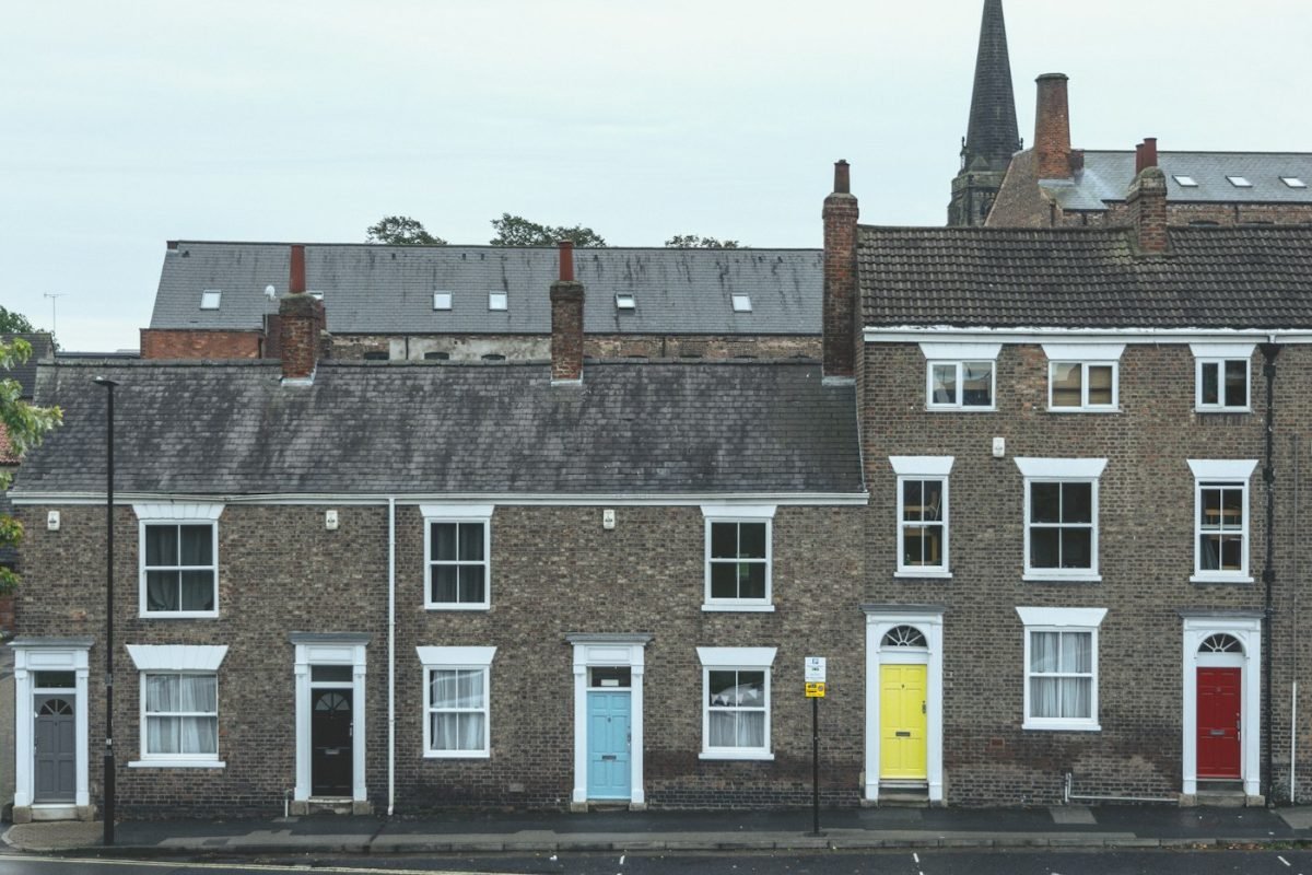 Row of terraced houses typical of Spalding and South Holland HMOs